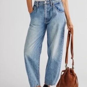 NWT MOTHER SUPERIOR the CURBSIDE DART ankle Salt of the Earth barrel jeans